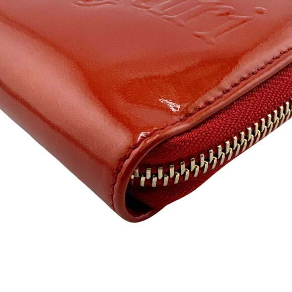 BVLGARI Sotirio Round Embossed Long Wallet, Orange, Unisex